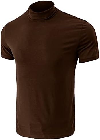 Mens mock turtleneck majica dugih rukava pulover Basic dizajniran nacrt natcrtnetting lagan vrh