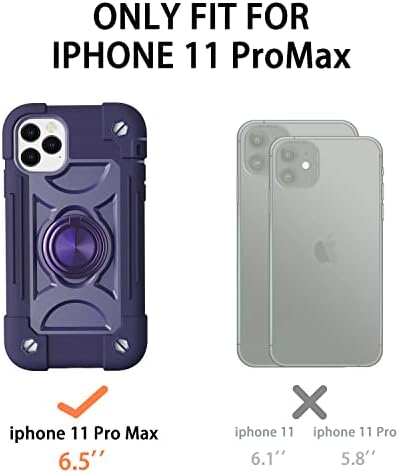 Markil kompatibilan sa iPhone 11 Pro max Case 6,5 inča sa ručnim postoljem za 360 °, zaštitu od padajuće razrede, puni tjelesni čvrsti