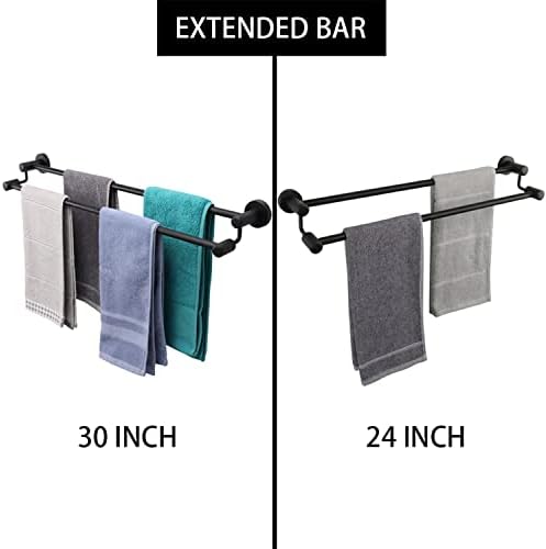Tocten Dvokrevetni ručnik za kupatilo - zgušnjavati stalak za ručnik od nehrđajućeg čelika za kupatilo, kupaonice, kupatilica s dvostrukim