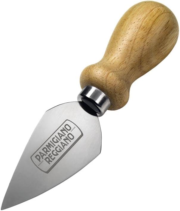 Veliki nož od nehrđajućeg čelika sa drvenim ručicama italijanski brend sira - italijanske kuhinjske osnove
