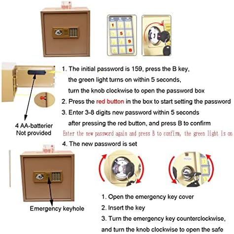 XJZHJXB sefovi kasica prasica za posao ili dom, prenosiva kutija za odlaganje, Čelični sigurnosni elektronski sef za dragocjenosti,