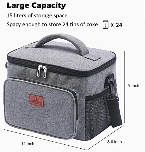 Velika izolovana torba za ručak za žene / muškarce, hladnjak za kampovanje od 24 konzerve sa podesivom naramenicom za piknik / roštilj