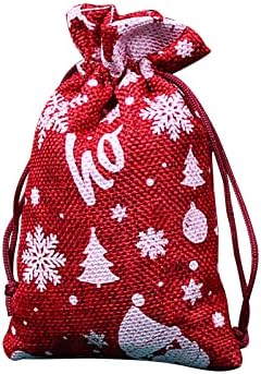Guolarizi Snowflake poklon vezice laneni slatkiši laneni pamuk džepna Božićna torba torba skladište kućno skladište i organizacija