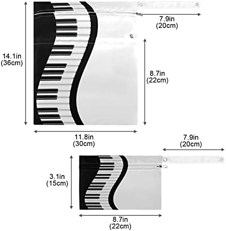 ZZXXB klavirska tipkovnica Vodootporna vlažna torba za višekratnu platnu pelenu mokra suha torba sa džepom sa patentnim zatvaračem
