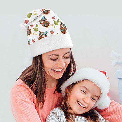 Božić Santa šešir, Owl Božić Holiday šešir za odrasle, Unisex Comfort Božić kape za Novu godinu svečani kostim Holiday Party događaj