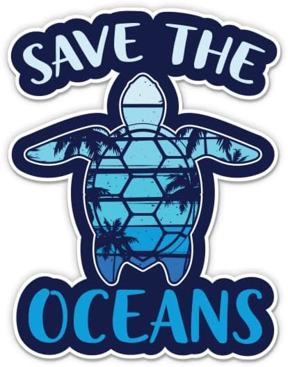 Spremi naljepnicu za laptovu - 3 naljepnica za laptop - vodootporni vinil za automobil, telefon, bocu vode - zaštitite naše oceane