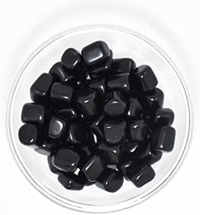 Aashita Creations Black Obsidian Tumble Stone sirovo Kamenje za reiki ljekovito i kristalno ozdravljenje pakovanje kamenja od 100
