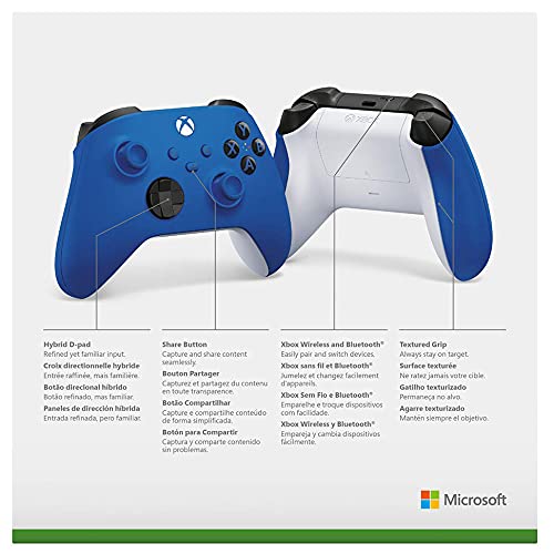 Microsoft QAU-00001 Xbox Wireless Controller Shock Blue za Xbox serije X i Serije S -