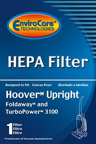 Envirocare zamjena HEPA filtracijski usisivač filteri dizajniran da stane Hoover Fold Away Turbo Power 3100 HEPA plisirani Filter,