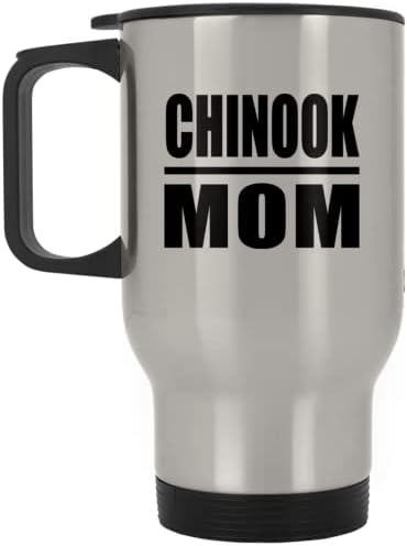 DesignSify Chinook mama, srebrna putna krila 14oz izolirana od nehrđajućeg čelika, pokloni za rođendan godišnjica Božićne Xmas Objavi majčin dan
