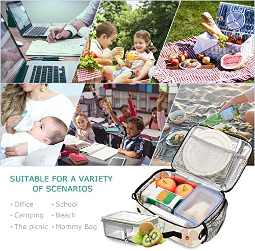 Slatka cvetna torba za ručak za decu izolovana kutija za ručak za školski piknik putna svetlosna torba za ručak za višekratnu upotrebu