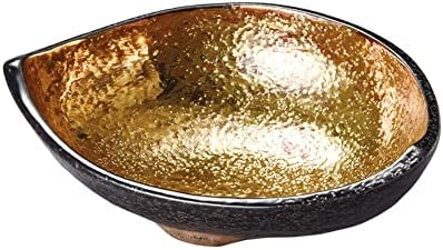 Srednja zdjela Crna Chirashi Inner Gold Slikan 5,5 polumjesečne posude