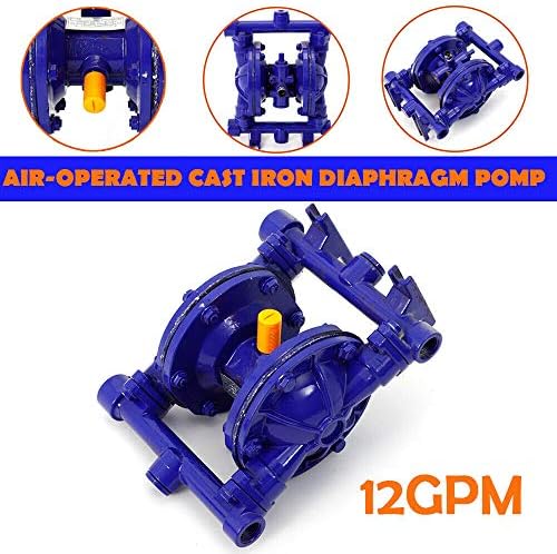 Vazdušna membranska pumpa, Qbk-15 pneumatska membranska pumpa od legure za teške uslove rada, 12gpm 115psi 1/2 ulaz i izlaz, plavo