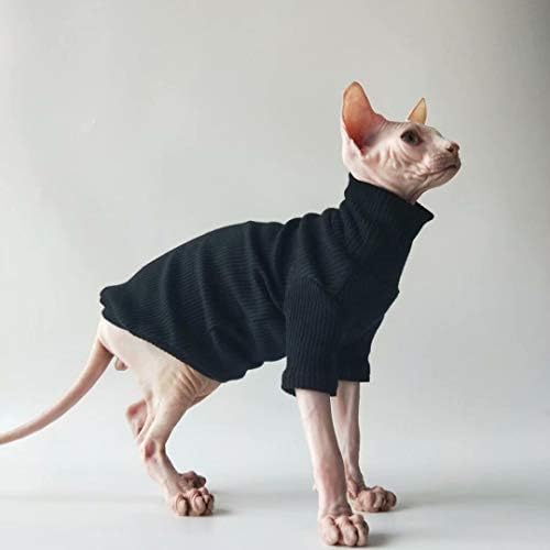 Kiclarro džemperi bez dlaka, mačka nosi prozračnu meku kornjače, pulover pletiva sa rukavima, mačja odjeća za sfinks, kornish rex,