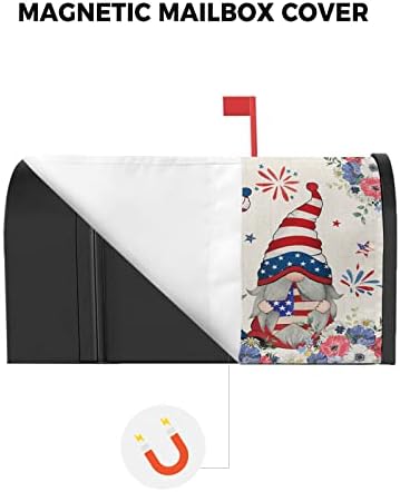 Dan nezavisnosti Potpuni se poklopci 18 x 21, američka zastava cvjetni gnome patriot Frrework Carbox Wraps standardne veličine Memorijat