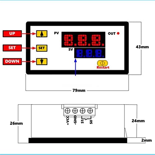 SKXMod W3230 Mini digitalni regulator temperature K-Type termostat 12V 24V 220V regulator grijanje za hlađenje Termoregulator