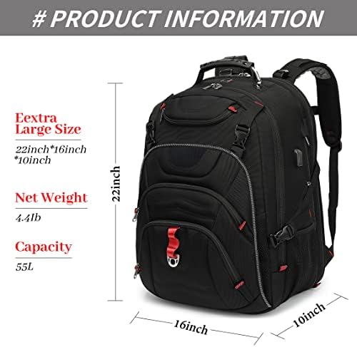 Boniyee ruksak za Laptop za muškarce - putni ruksak sa USB priključkom za punjenje za svakodnevna putovanja i putovanja -koledž ruksak