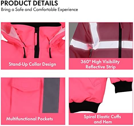Visoka vidljivost Reflection Sigurnosna jakna Radna odjeća ANSI vodootporna bomber prekrivana jakna lagana za žene