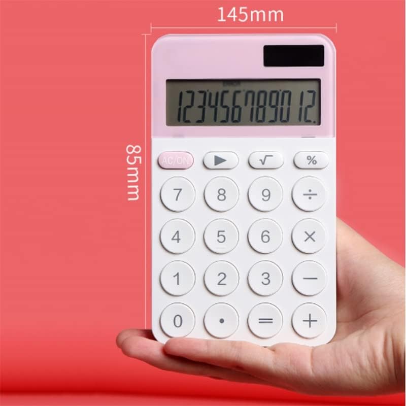 XWWDP solarni kalkulator multifunkcionalni studentski računovodstveni ispit Posebni financijski kalkulator slatki mali kalkulator 12 cifara (boja: a, veličina