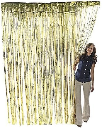 Praktične osnove 3.2 ft x 9.8 ft metalne zavjese sa resama od šljokice za Party Photo Backdrop vjenčani dekor