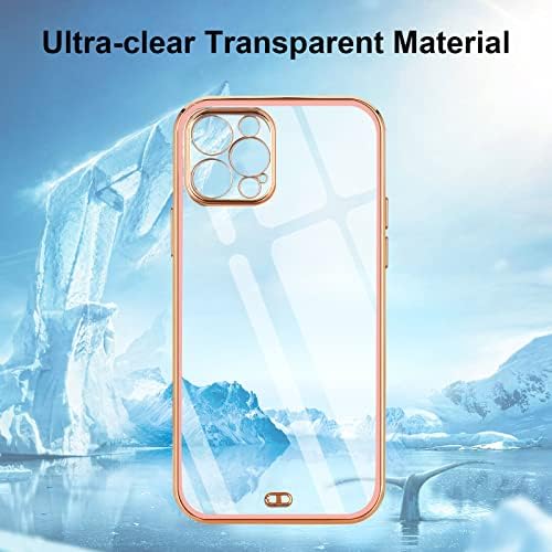 Case Urarssa kompatibilan sa iPhone 12 Pro Case Crystal Clear Prozirni dizajn Back Bumper Scrooff Otporni Slim Fit Soft TPU silikonski