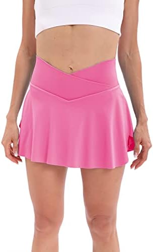 Teretpt Crossover suknje za žene za žene sa džepovima Atletski kratke hlače Nasled visokog struka Golf Skorts suknje ležerne