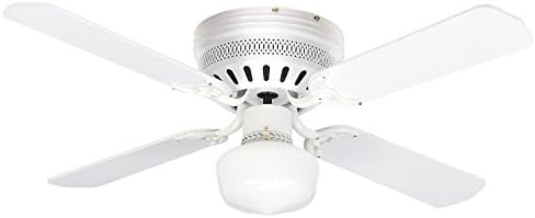 Litex CC42WW4L CELESTE kolekcija 42-inčni stropni ventilator sa pet reverzibilnih bijelih / bijelih lopatica i jednim svjetlosnim