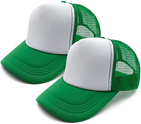 Lyhlya 2 kom sublimacijski praznini kape, poliesterski šeširi za sublimaciju zelene sublimacijske poklopce Podesive mrežne kape za