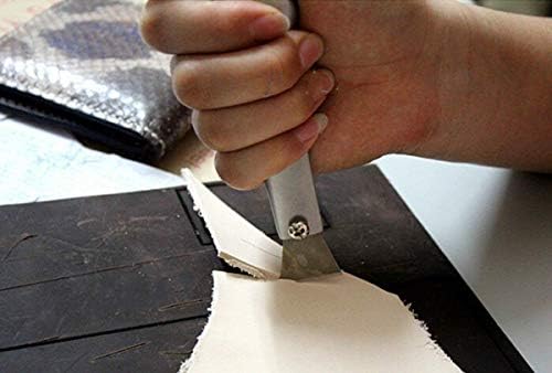Zhongjiuyuan 1 komad ručni pogon nož kožni obrtni oblivanje oštre ručke nož kože ručni rad DIY alat + 6 Zamijenite sečivo