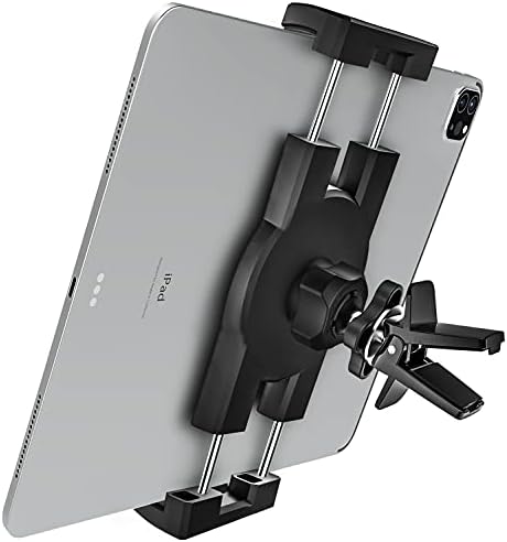 Woleyi tablet za prtljažni otvor, [Super Stabilan & Easy] nosač za odvod zraka sa podesivim isječkom za iPad Pro / Air / Mini, iPhone,