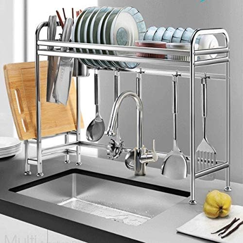 Uxzdx jednoslojni stalak za suđe, stalak za odvod posuđa, stalak za suđe, kutija za odlaganje čaša, posuđe protiv rđe, Kuhinjski stalak