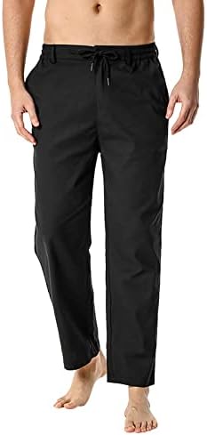 Kuća 6 Lagane hlače Pamučne hlače u obliku struka Labavi elastične muške kuće muške hlače Sportske hlače za muškarce