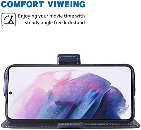 Kompatibilno sa Samsung Galaxy S22 Plus 5G futrolom za novčanik i vezicom za narukvicu i kožnim držačem za preklopne kartice poklopac