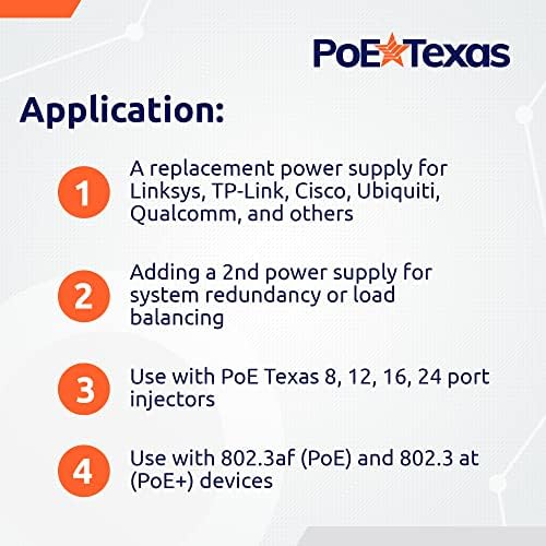 Poe Texas 48V Napajanje - 48 V 60 W.S-a za isključivanje napajanja za napajanje preko Ethernet, Poe injektora, adapter, razdjelnik,