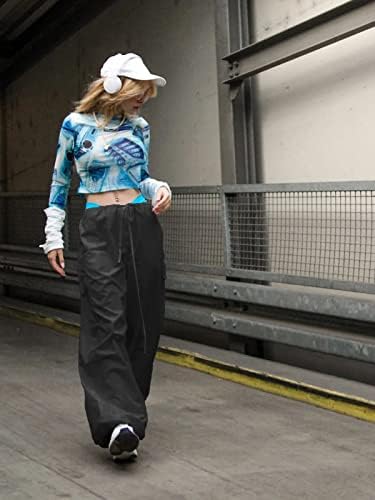 Ksineicy padobranske hlače za žene izvlačenje vrećice Tergo hlače Y2K pantalona niski razid sa niskim zglobovima sa labavim hip hop