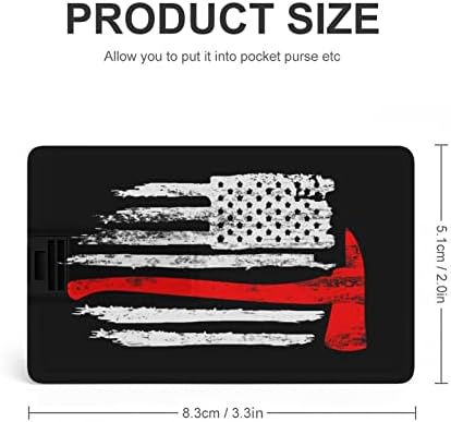 Fireman Ax Line American Flag USB Flash Drive Personalizirana kreditna kartica Pogonska memorija Stick USB Key pokloni