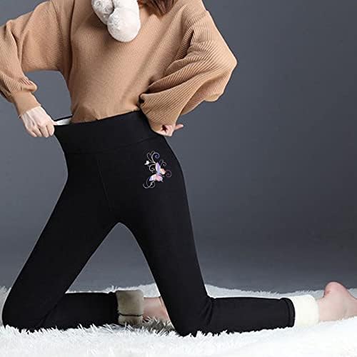 Fleece obložene gamaše žene visoke dugog struka Sherpa guste leptir termalne joge hlače tople zimske hlače