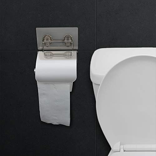 CGMIA toaletni držač papira ljepilo od nehrđajućeg čelika toaletni papir Držač samoljepljiva kupaonica držač tkiva za kupanje sa poklopcem
