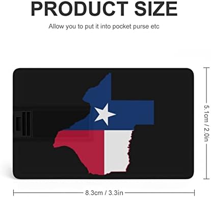 Texas Flag Map Credit Bank kartica USB Flash diskovi Prijenosni memorijski stick tipka za pohranu 32g