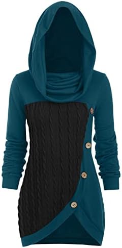 Ženski džemperi Pulover patchwork asimetrični vrhovi džemper dugih rukava Patchwork Nepravilni pleteni gornji vrhovi