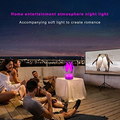 Devet kvadratnih EGOU Penguin pokloni za djecu noćno svjetlo s daljinskim & amp; Smart Touch 7 boje mijenja Dimmable Penguin lampa