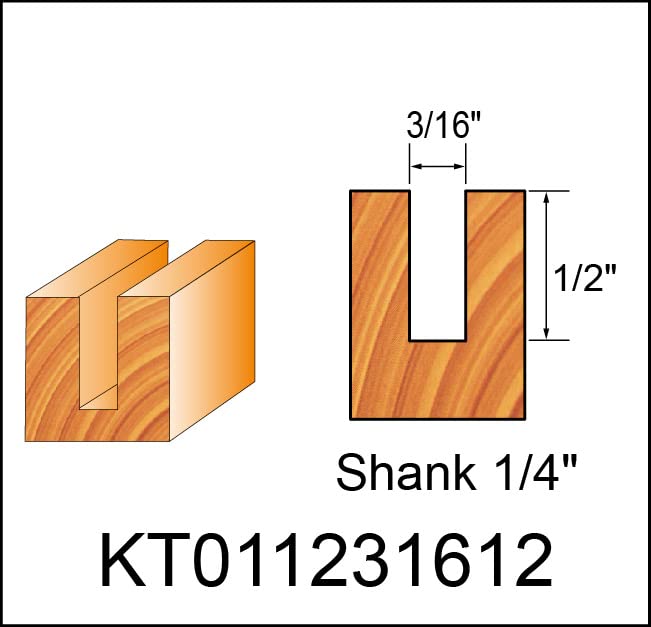 Keentech ravni ruter bitovi sa 1/4 Shank, 1/4 prečnika rezanja, 3/4 Dubina rezanja, C4 razreda karbid se vrtio dvostruko flauta ravno