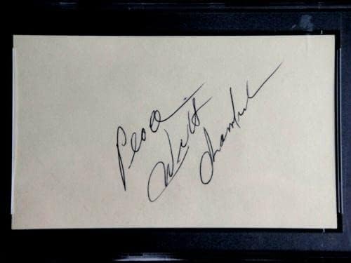 Wilt Chamberlain Psa/DNK certificirana autentična potpisana autographed Auto Index kartica - NBA potpisi reza
