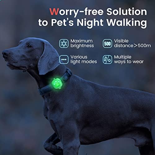 Pawaii ovratnik za pse, pasa svjetla za noćno hodanje, IPX7 vodootporna sigurnosna svjetlost za trčanje, kampiranje, penjanje, bicikl,