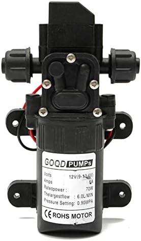 Deiovr pumpa za vodu DC 12V 130PSI 6L / Min membranska pumpa visokog pritiska za vodu samousisna pumpa automatski prekidač jednostavan