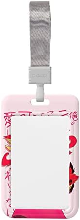 Anime Hazbin držači za značke hotela 3d slatki ID držač kartice sa trakom za traku Clear ID prozor za fabriku škola u uredima