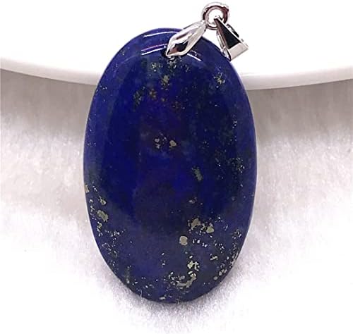 Prirodni kraljevski plavi Lapis Lazuli Stone Rere Lapis Privjesak nakit za ženu Man Love Boalth Luck Poklon Crystal 34x21x8mm Ovalne