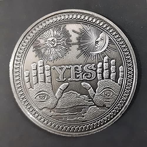 1pcs Commorativni novčići pozlaćeni srebrni novčić Da / Ne Odluka Kovanica Bitcoin CryptoCurrency 2021 Limited Edition Kolekcionarni novčić sa zaštitnom futrolom