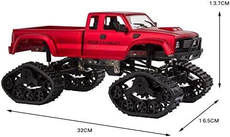 XCRCFUN RC kamion sa točkovima i šupljim gumama, 1/16 kamion 4WD penjanje vozilo izvan ceste RC auto igračka, prednja svjetla, zamrznuta