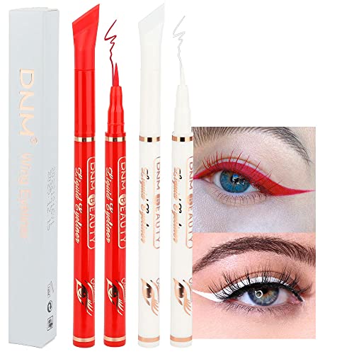 Kaely 2kom crveno bijelo tečno krilo olovka za oči pečat olovka za oči Setovi šminke vodootporne boje u boji linije za oči marke oblici